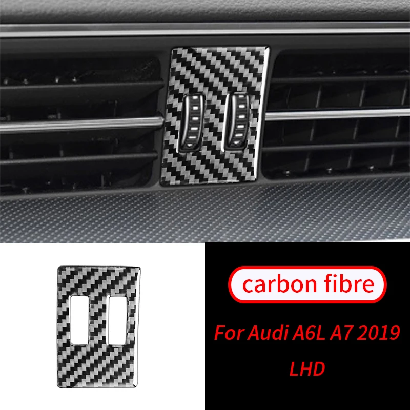 

For Audi A6L A7 2019 Real Carbon Fiber Middle Console Air Vent Outlet Cover Trim Car Interior Supplies Car Interior Accessories