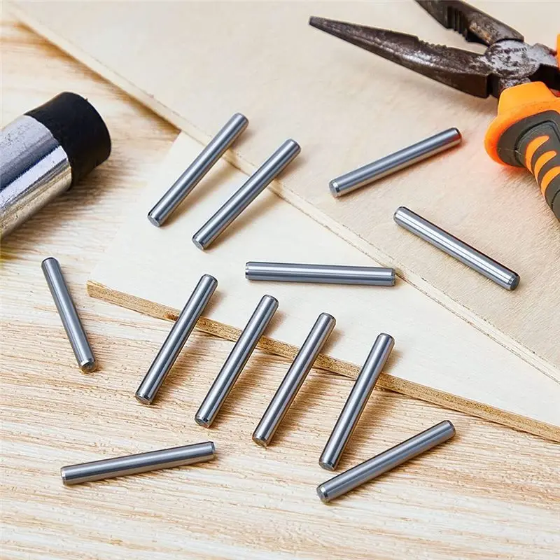 FTGT-32 Pieces 5 mm x 40 mm Shelf Brackets Pegs Shelves Dowel Pins Stainless Steel Shelf Pins Metal Bookshelf Pegs Support