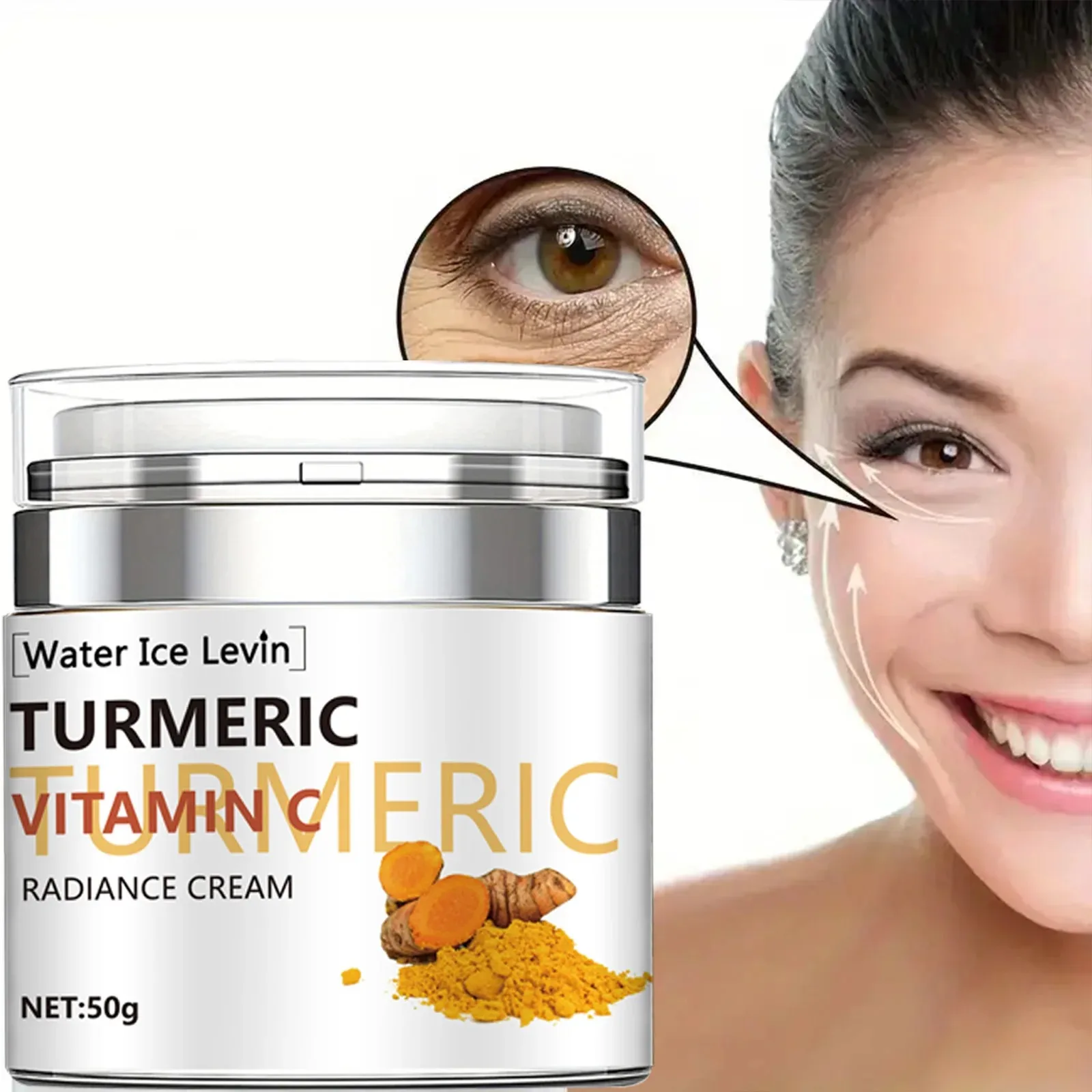 Retinol Natural Turmeric Vitamin C Face Cream Moisturizing Firming Hyaluronic Lightening Fade Fine Lines Skincare Creams