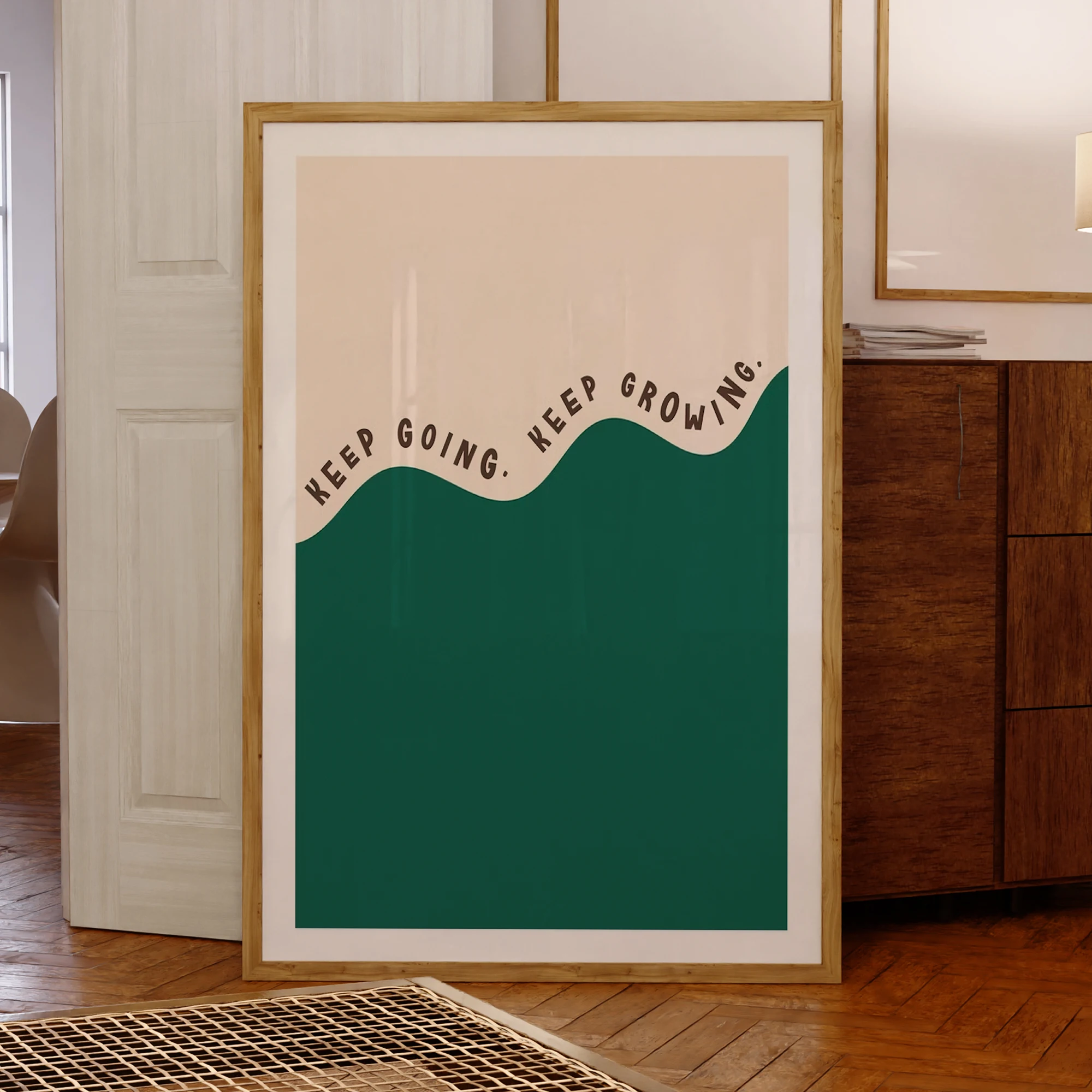 Keep Going Minimalistische Wandkunstdrucke, Leinwandgemälde, Poster, Bild für Wohnzimmer, Kinder, Schlafzimmer, Heimdekoration