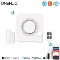 ONENUO Tuya WiFi Alarm System Smart Home Security Protection Alarm Kit Wireless Accessories Alexa Voice Control Smart Life APP