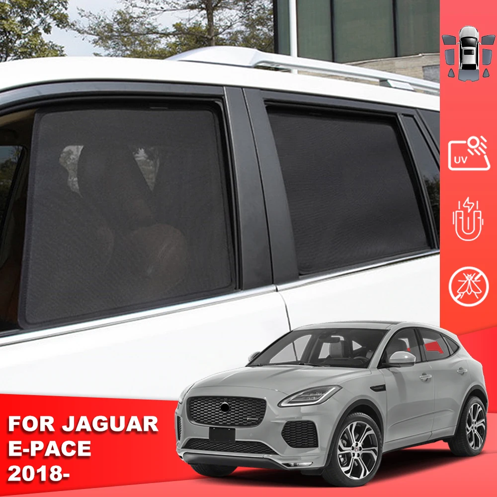 

For Jaguar E-Pace X540 2018-2024 Magnetic Car Sunshade Shield Front Windshield Curtain Rear Side Baby Window Sun Shade Visor