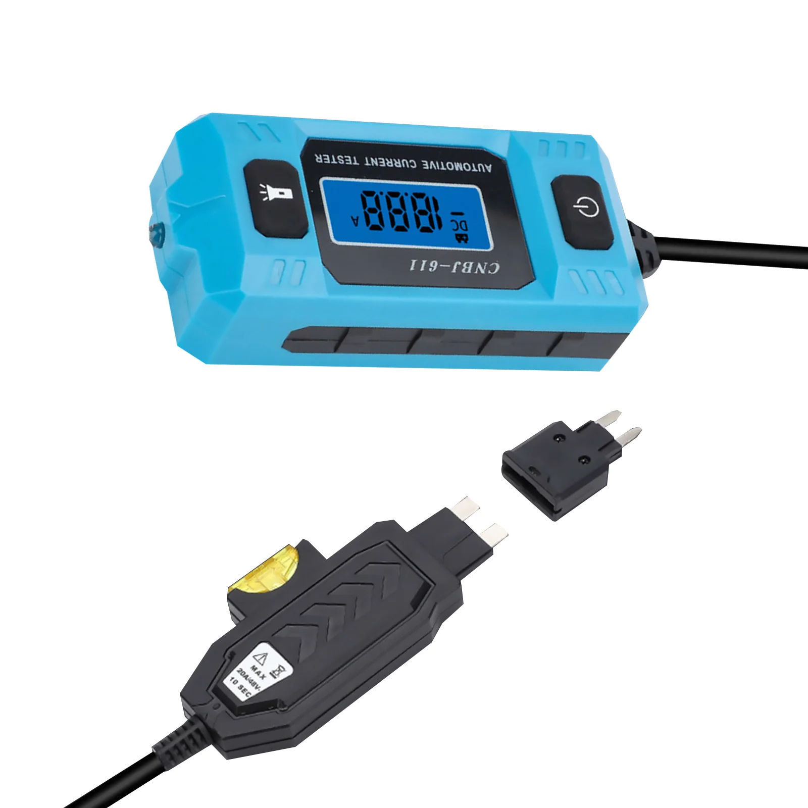 1Pc Car Circuit Tester Current Test Fuse Diagnostic Tool 12V Range 0.01A-19.99A Repair Detector Galvanometer Auto Accessories