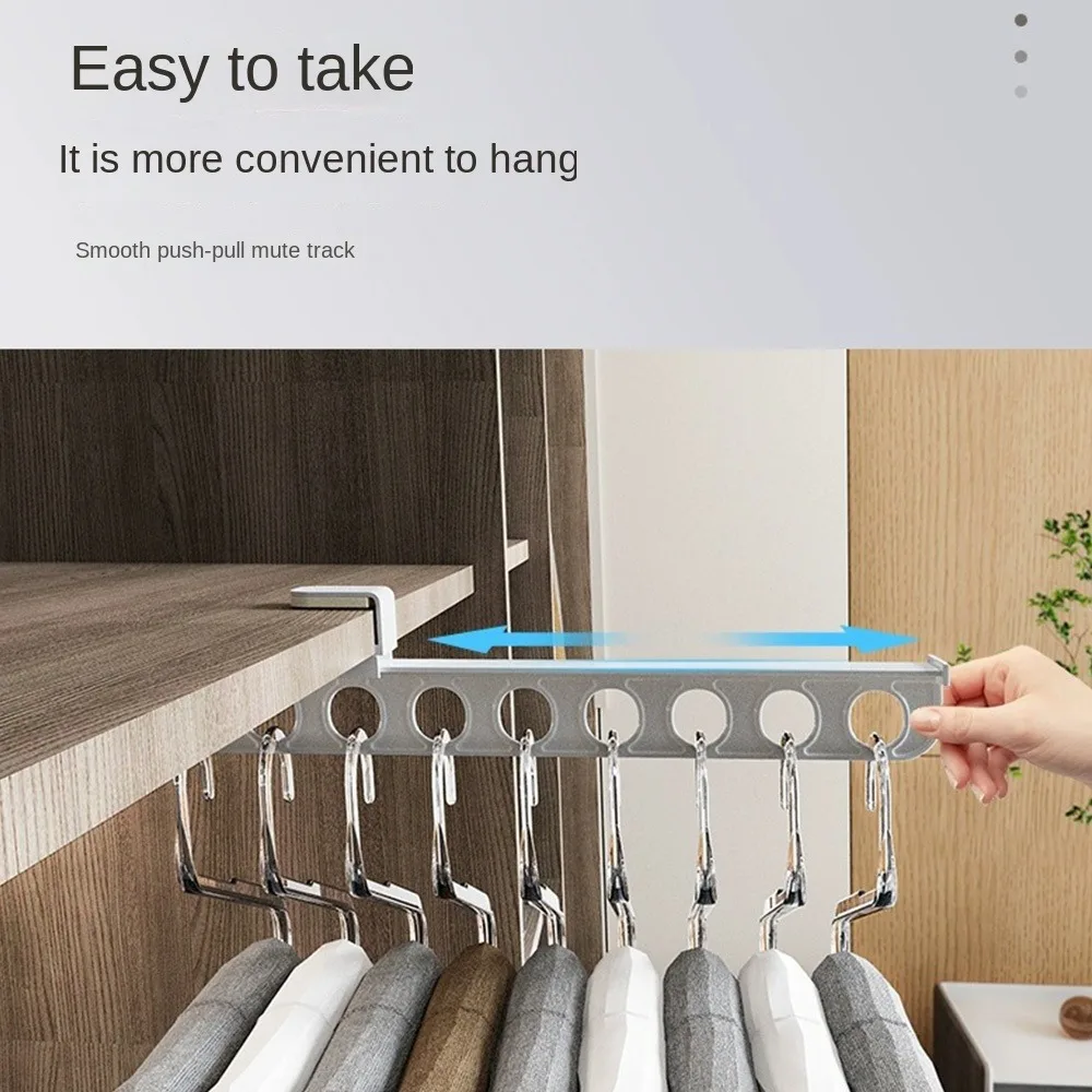 New Multifunctional Folding Hanger Portable Folding Wardrobe Storage Organiser White/Grey Multi Hanging Storage Hanger Home view 5