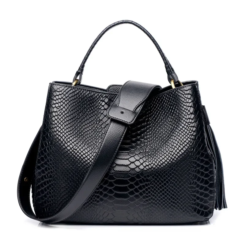 New Fashion Alligator Women Handbags Genuine Leather Ladies Shoulder Bags Female Brand Luxury Real Natural Leather Crossbody Bag