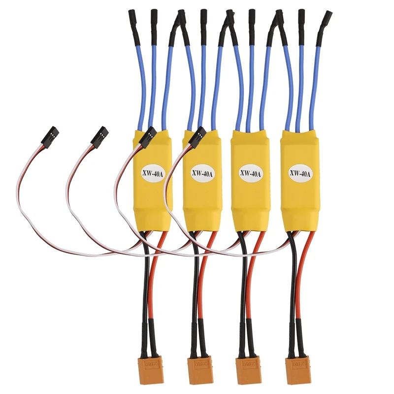 

40A ESC Brushless RC Engine Speed Controller BEC ESC T-Rex F450 Helicopter Boat XT60 For FPV F450 Small Quadcopter Drone-A66M