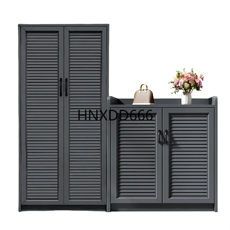 Outdoor garden aluminum alloy storage cabinet waterproof and sunscreen multi-function large capacity