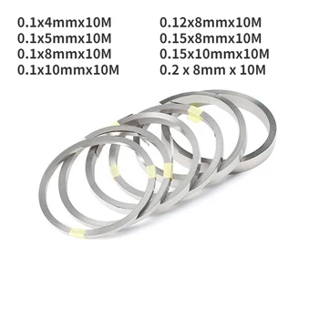 10 M/Rulo 0.12x8mm 0.15x8mm 0.15x10mm 0.2x8mm Nikel Şerit 18650 Lityum Pil Paketi Nikel Kaplama Çelik Stap Kaynak Bandı