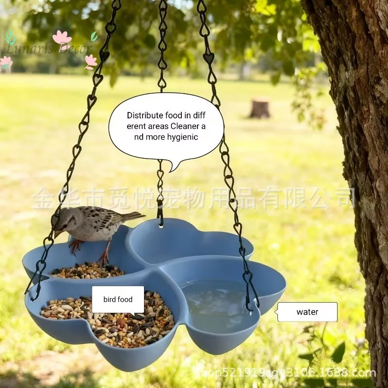 Wild Bird Feeder: Outdoor Hanging Bird Feeder, dual-purpose for water and feeding, suspended bird feeder