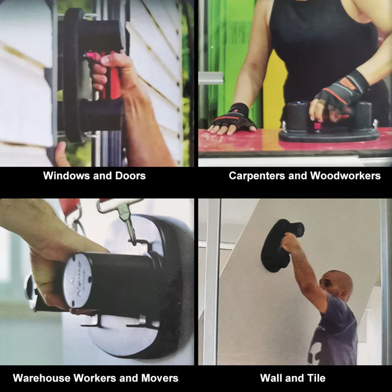 

ConvenientNEW 2 Batteries Electric Vacuum Suction Cup Glass Lifter Machine Lifting Concrete Pavers Granite Stone Drywall Til