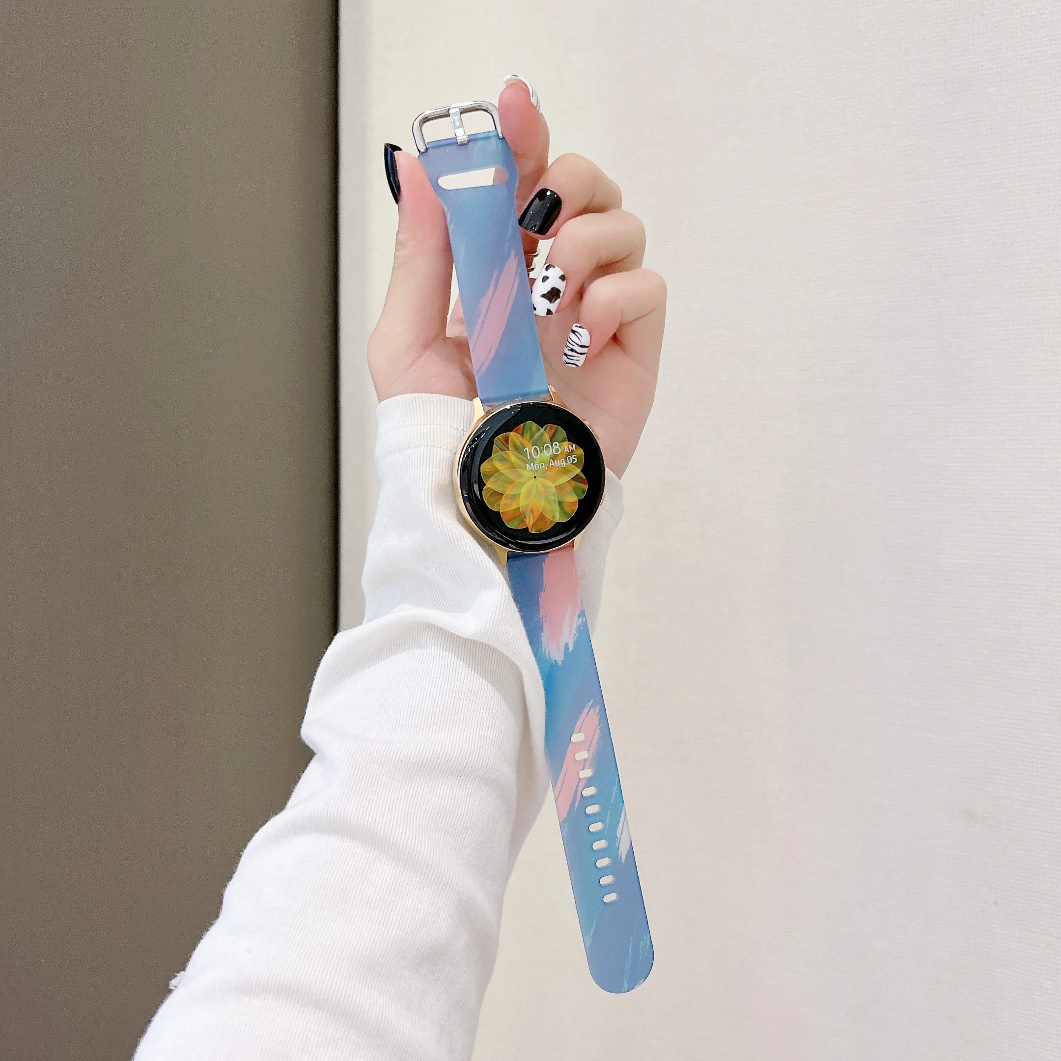 สายคล้องคอซิลิโคนสำหรับ Garmin Vivoactive 3 4 4S Venu 2 2S สร้อยข้อมือสำหรับ Garmin Venu SQ Forerunner 158 245 645 Wristbelts อุปกรณ์เสริม