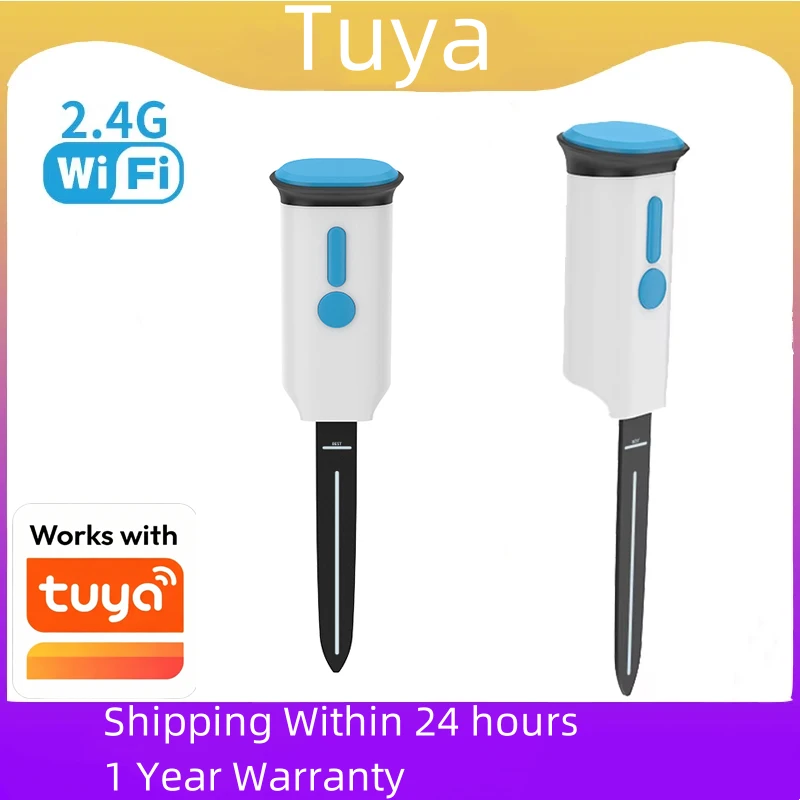 

Tuya WiFi Smart Soil Sensor IP66 Waterproof BT 5.0 Garden Automatic Temperature Moisture Detection Smart Scene linkage For Plant
