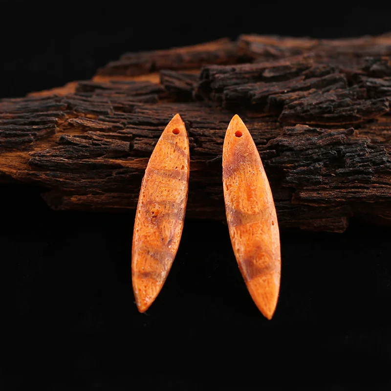 Natural Orange Coral Earrings For Women, Semiprecious Stone, Accessories For Fine Jewelry Making