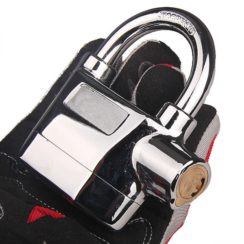 Bemodst Built-in Movement Sensor Security 110db Siren Alarm Lock Universal Anti-Theft Padlock for Bicycle Motorcycle Door Gate