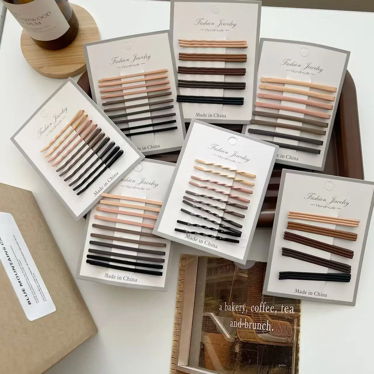 

10pcs Milk Tea Color Hairpins Women Girls Matt Alloy Hair Grips Chic Gradient Invisible Bobby Pins Simple Fringe Bangs Clips