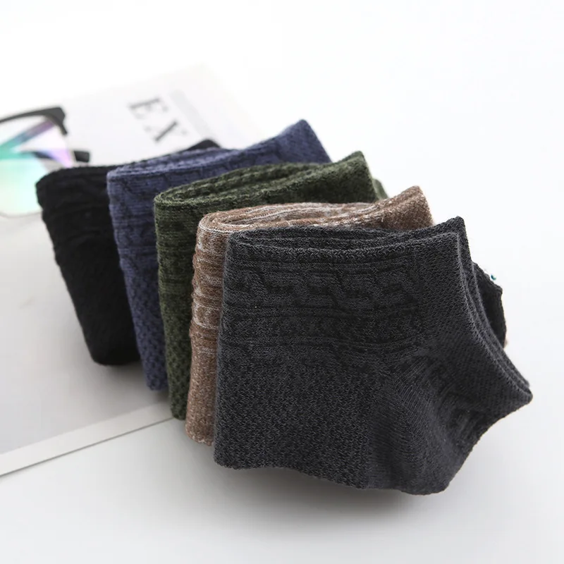 5/10 Pairs Men's Short Socks Shallow Mouth Short Tube Boat Socks Deodorant Breathable Summer Thin Socks Spring and Summer Socks