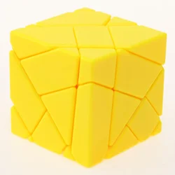 Cubo mágico Irregular de fantasma para adultos y niños, rompecabezas de giro sesgado, juguetes de inteligencia, rompecabezas amarillo negro, juguete educativo para cumpleaños