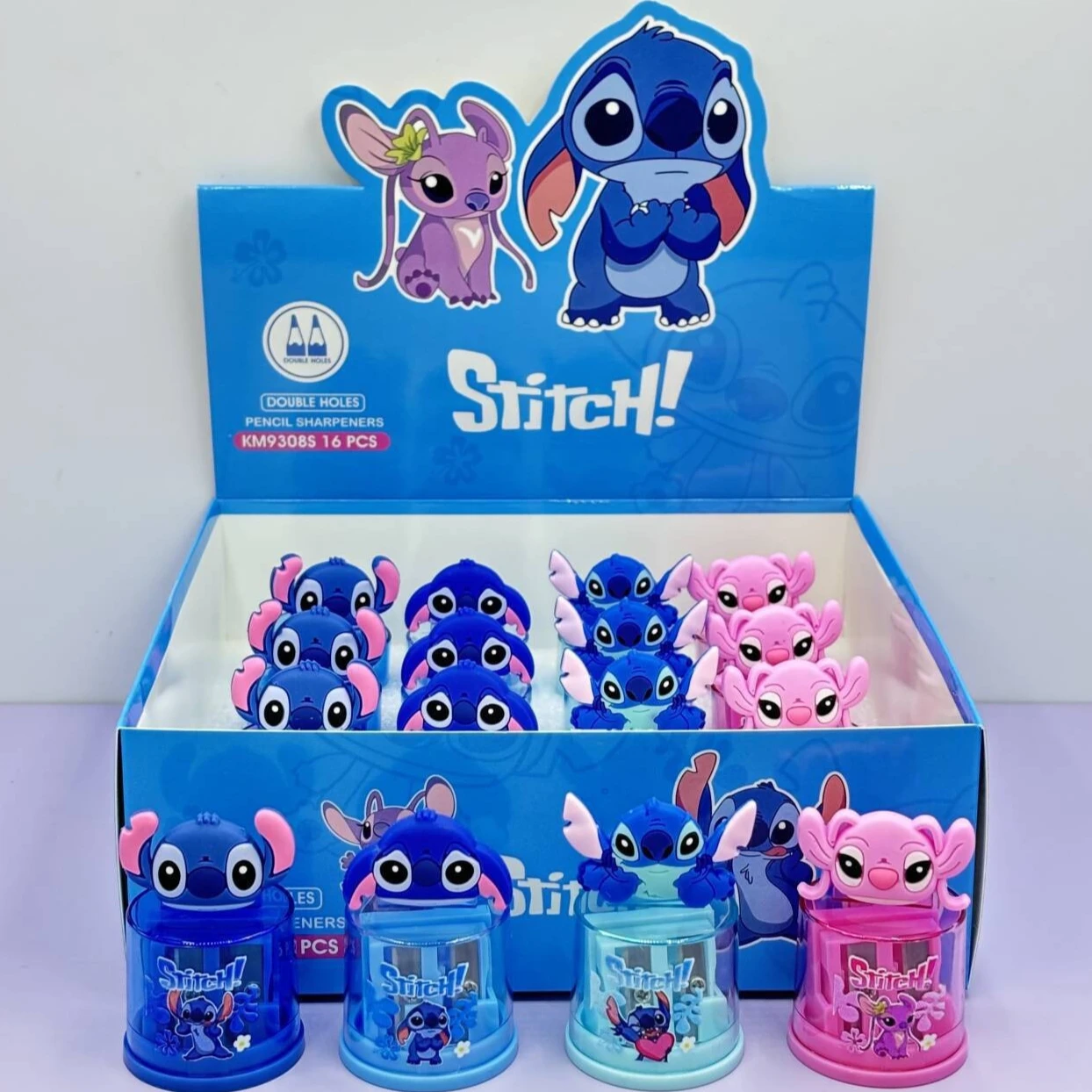 Disney Stitch Pencil Sharpener Creative Design Double Hole Pencils Sharpener Pencils Sharpening Pencil Wholesale School Supplies