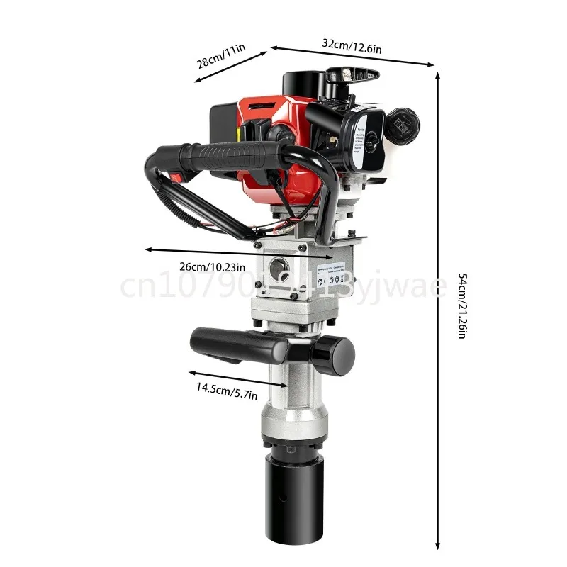 Heavy Duty 2 Stroke Pile Driver Gas T Post Hammer Farm Fence Garden Tool, 32.7CC