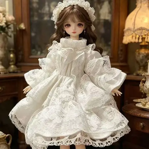 Платье для куклы BJD OB24 1/6  в морском стиле