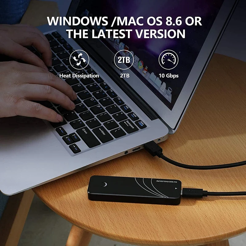 حاوية M.2 NGFF SSD ، USB ، Gen2 ، 10Gbps ، محرك الأقراص الصلبة Pcie ، محول ، 6Gbps