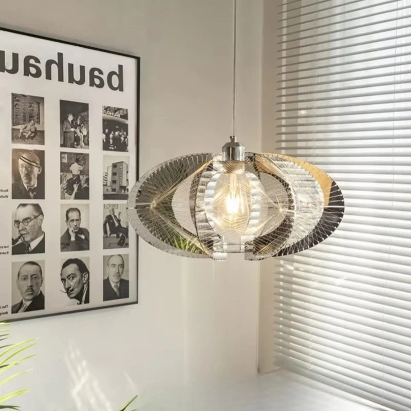 

Silver Restaurant Chandelier Nordic Danish Modern Designer Simple Island Bar Light Minimalist Light Luxury Bar Chandelier