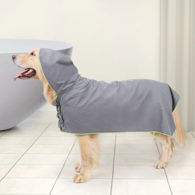 Dog bathrobe, absorbent pet quick drying bath towel