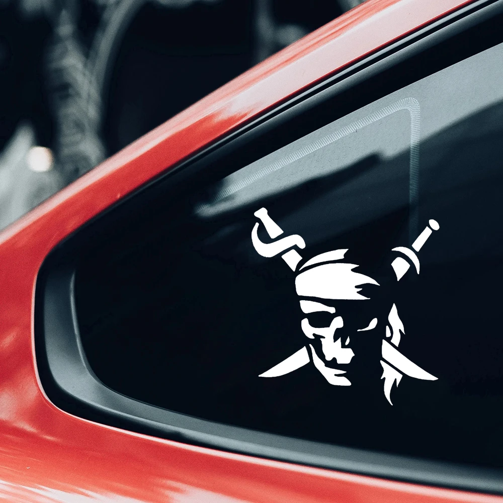 Pirate Skull Skeleton Vinyl Decal Sticker For Car Laptop Keyboard Phone Truck SUV Auto Tuning Accessories