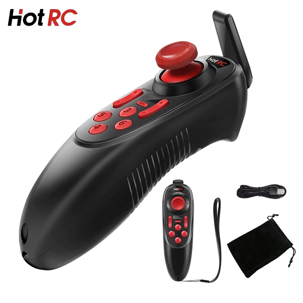 HOTRC DS-600 6CH 2.4GHz FHSS Radio System Transmitter Remote Controller DS600 PWM/4 2 GFSK 6CH Receiver For Model Fishing Boat