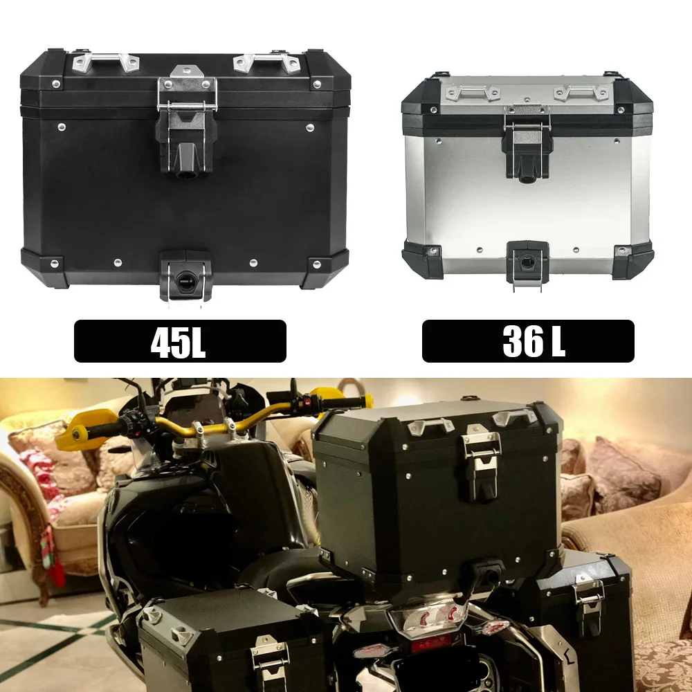 36L 45L Top Case Motorcycle Aluminium Tail Box For BMW R1200GS R1250GS LC Adventure F750GS F850GS Rear Topcase Trunk Suitcase