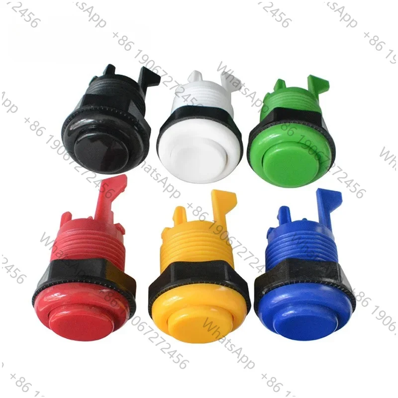 5pcs DIY Arcade Parts 6 Colors 27mm Small Black Rim Push Button For Arcade Video Game