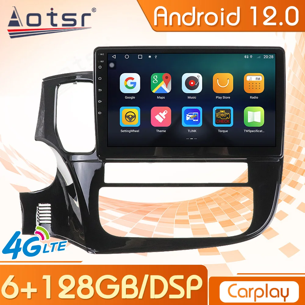 For Mitsubishi Outlander 2014-2019 Android 14 Car Tape Radio Recorder Multimedia Player Stereo GPS Navi Video Head Unit No 2 din