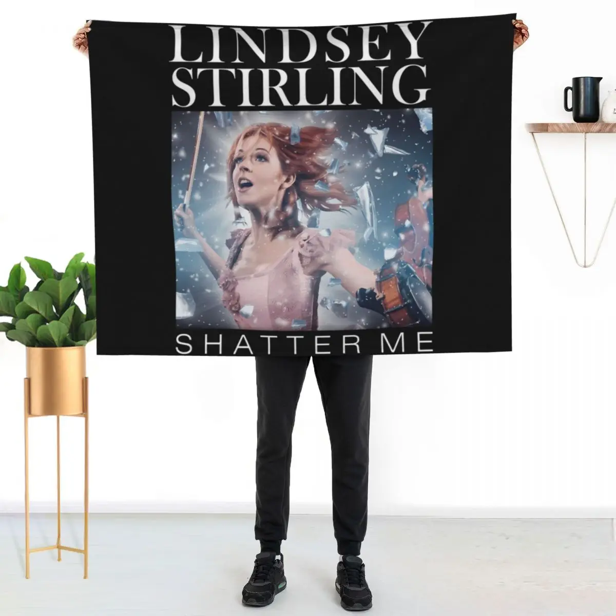 LINDSEY STIRLING Throw Blanket Winter beds Quilt warm for winter Designers Plush Bed linens Blankets