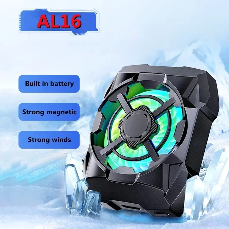 AL16 Three Gear Rechargeable Mobile Phone Magnetic Game Cooler Long Lasting Stronger Cooling Air-cooled Universal Cool Heat Sink