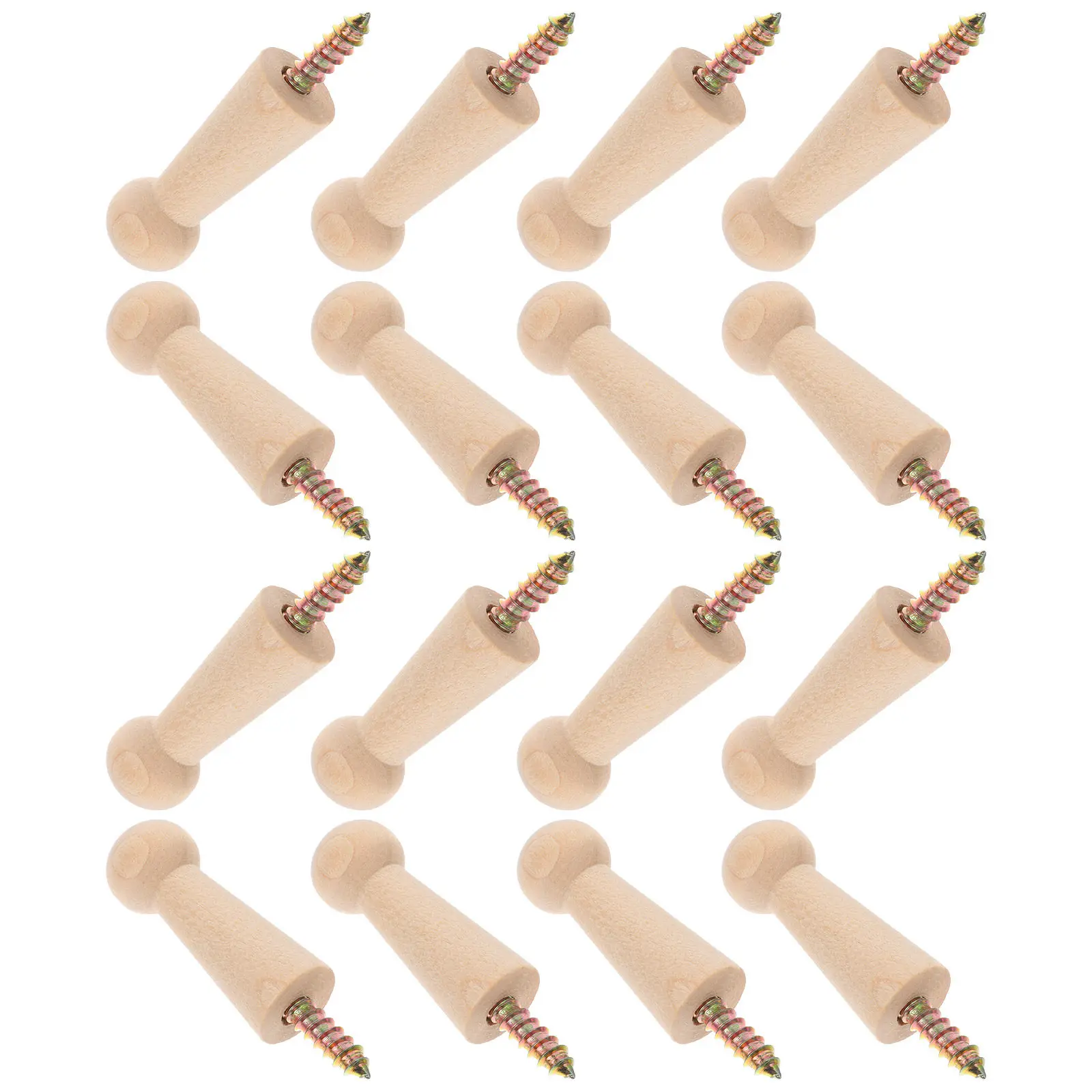 16 Pcs Clothes Hangers Coat Hooks for Entryway Farmhouse Towel Decorative Rack Backpacks