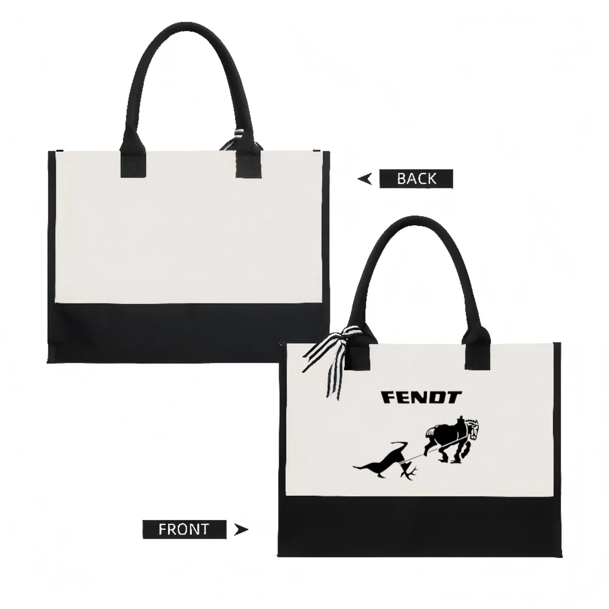 FENDT 2026 وصول جديد موضة عملية واسعة قابلة لإعادة الاستخدام حمل حقيبة نمط طباعة 2 لهجة الثقيلة حقيبة كتف كبيرة لجميع D