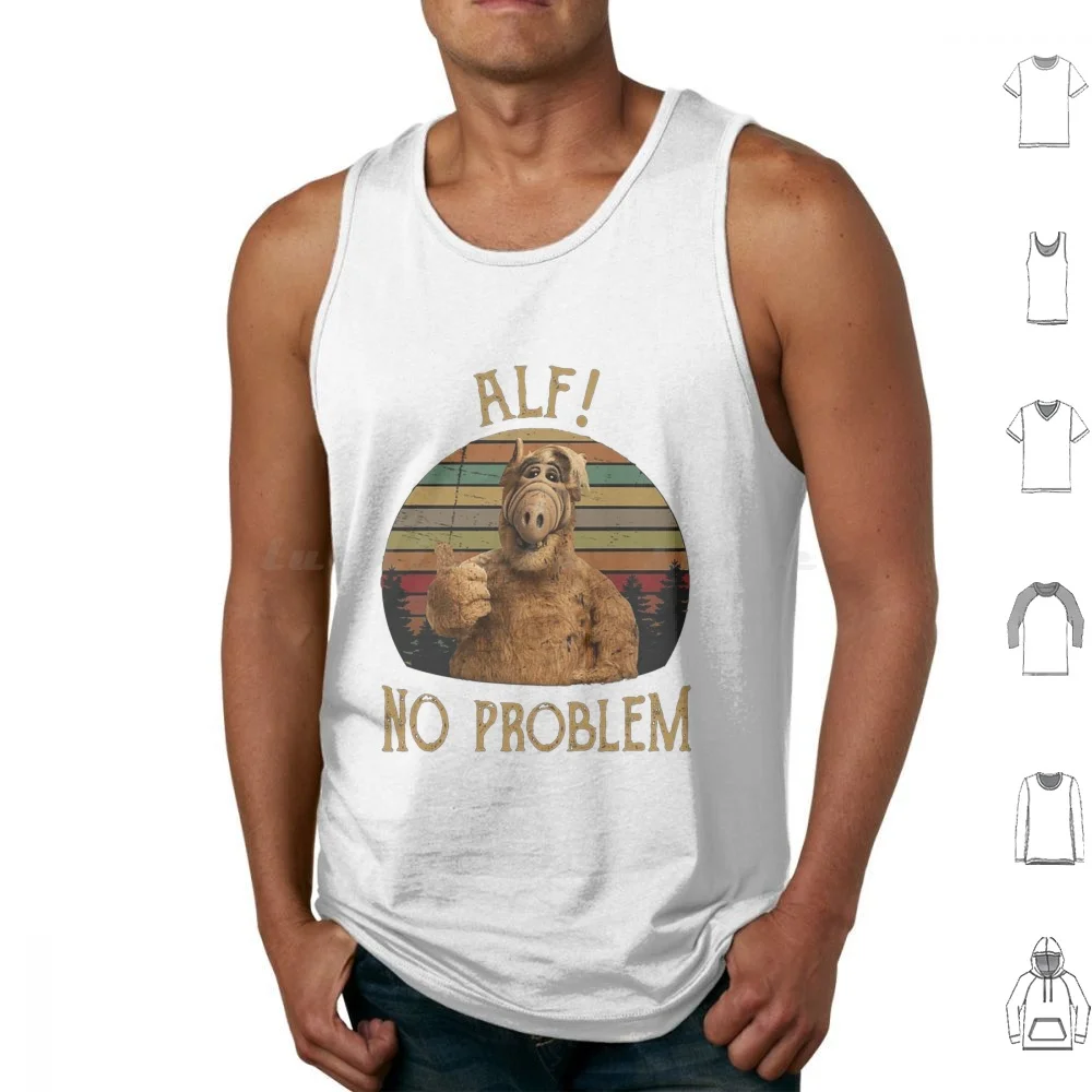 Alf-Gordon Shumway-Tv Sitcoms Tank Tops Print Cotton Alf Tv Series American Sitcom Middle Class Gordon Shumway