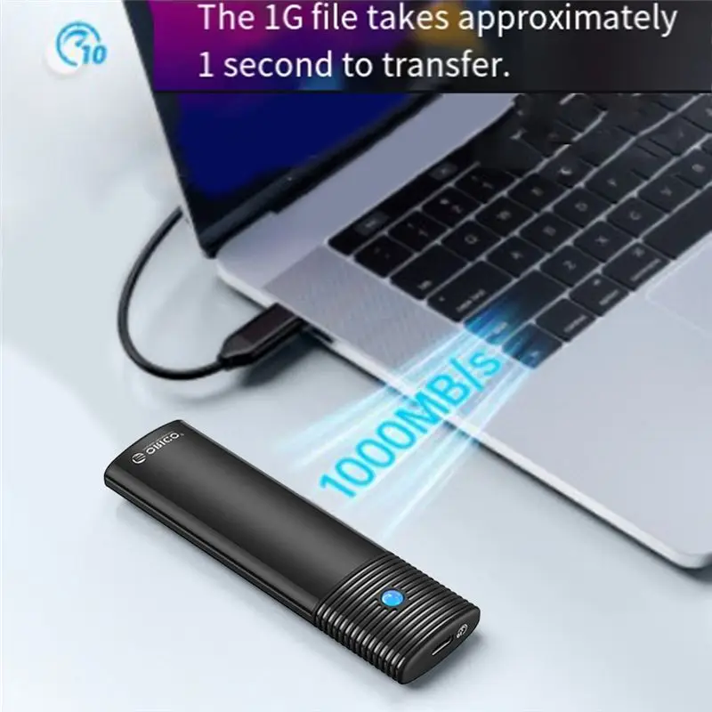 N34R-ORICO M2 Nvme NGFF SSD Enclosure 10Gbps Pcie M.2 Nvme SATA SSD Case Portable USB C 3.2Gen2 Tool Free External Adapter Heat