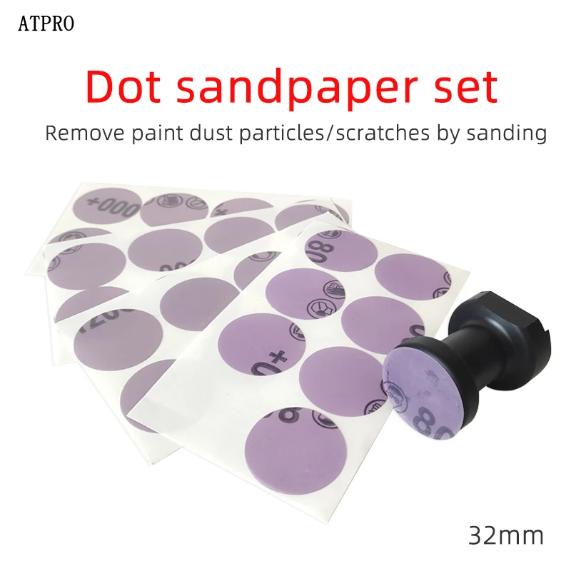 

Tool Set 32mm Sandpaper Self-adhesive Fine Sanding Car Beauty Paint Dry Sanding Mirror Polishing