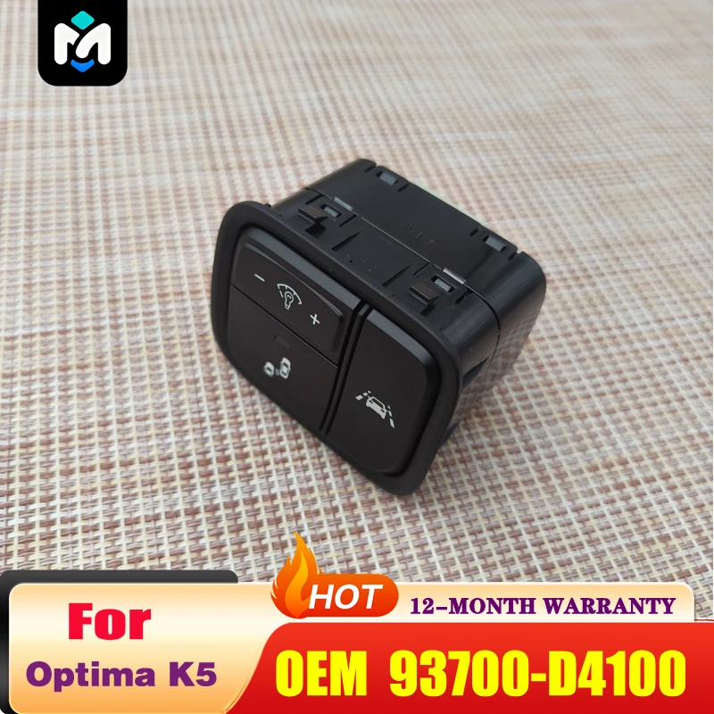 Side Crash Pad Switch Assembly for KI-A 2016+ Optima K5 with Instrument Brightness Button Radar Guidance Anti-slip 93700D4100WK