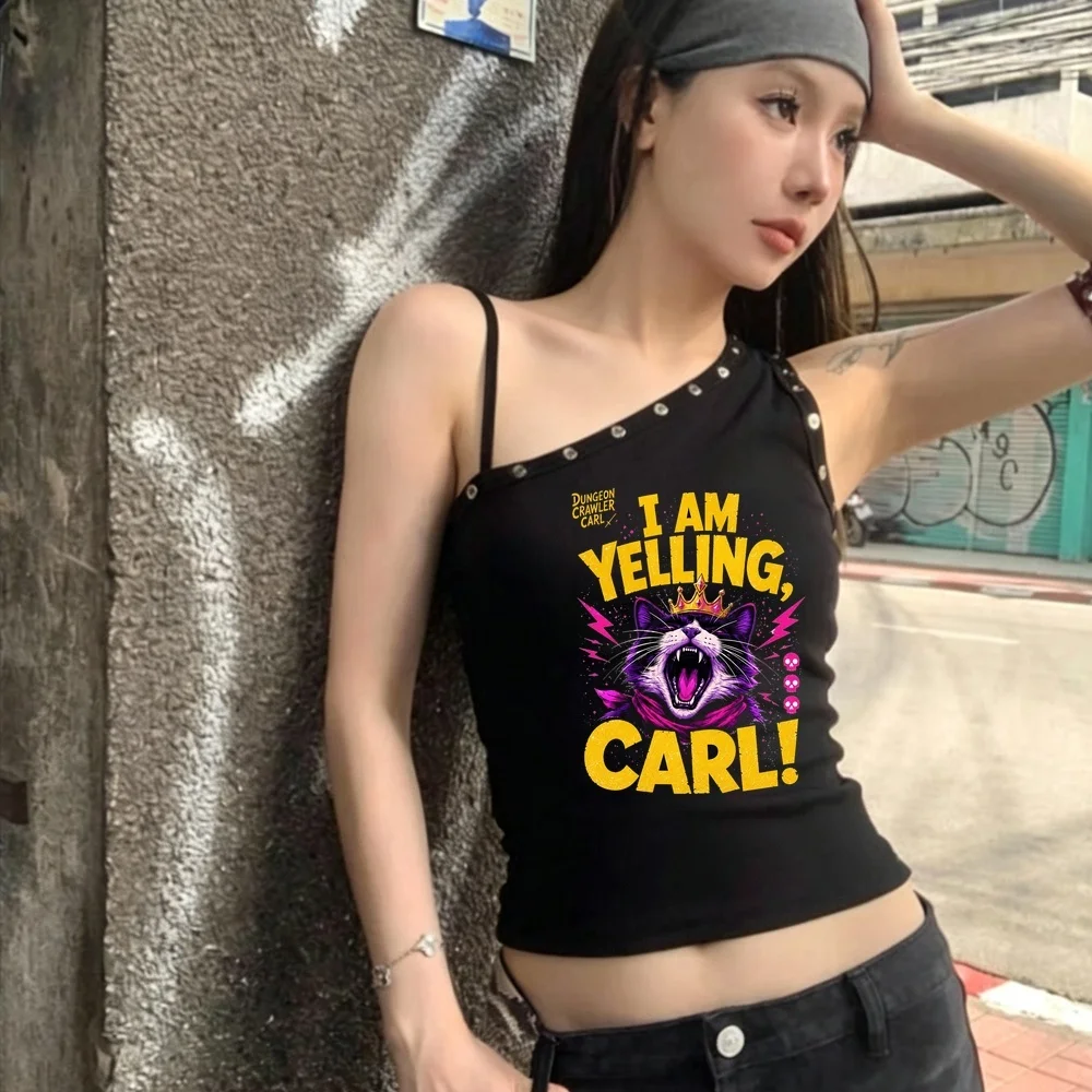Hot Game Dungeon Crawler Carl cropped top female clearance sales cute cutecore summer top tees party scene  dollette jojifuku