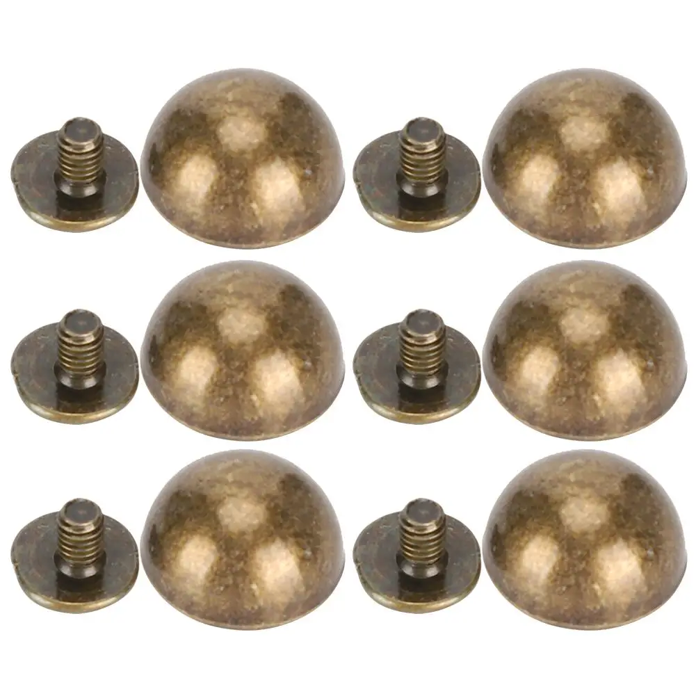 30 Sets Bronze Mushroom Rivets 12MM Dome Studs for leather Craft Decoration