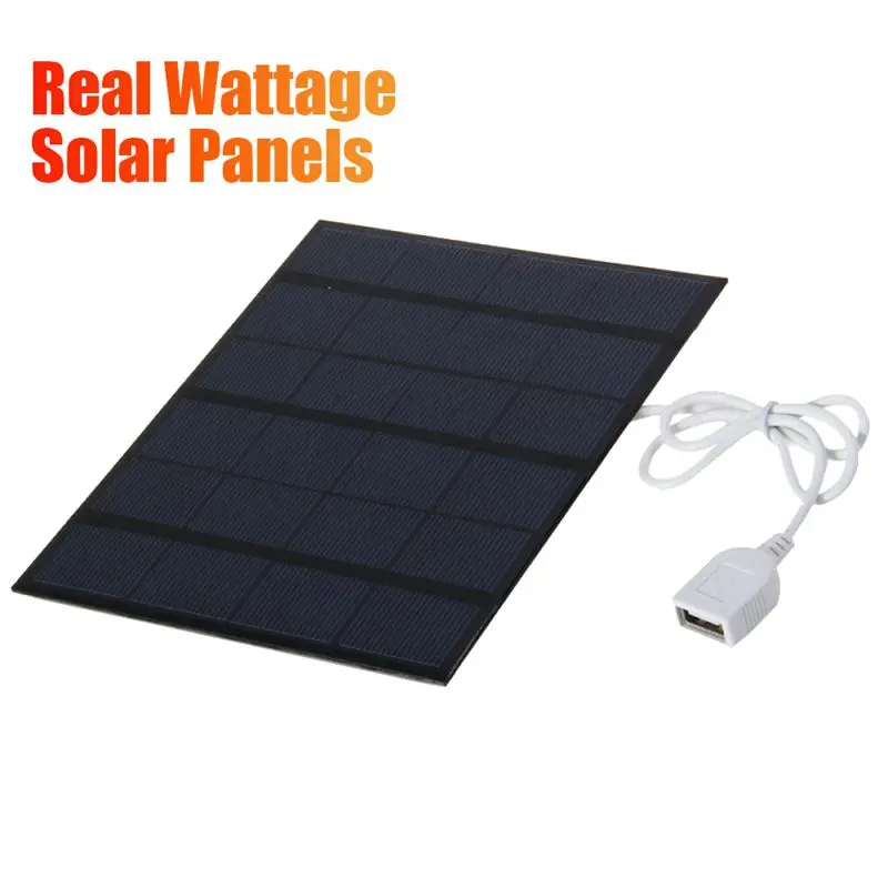 N05R 3.5W 6V Solar Panel with USB Cable Outdoor Portable Mini Solar Panel Battery Charger