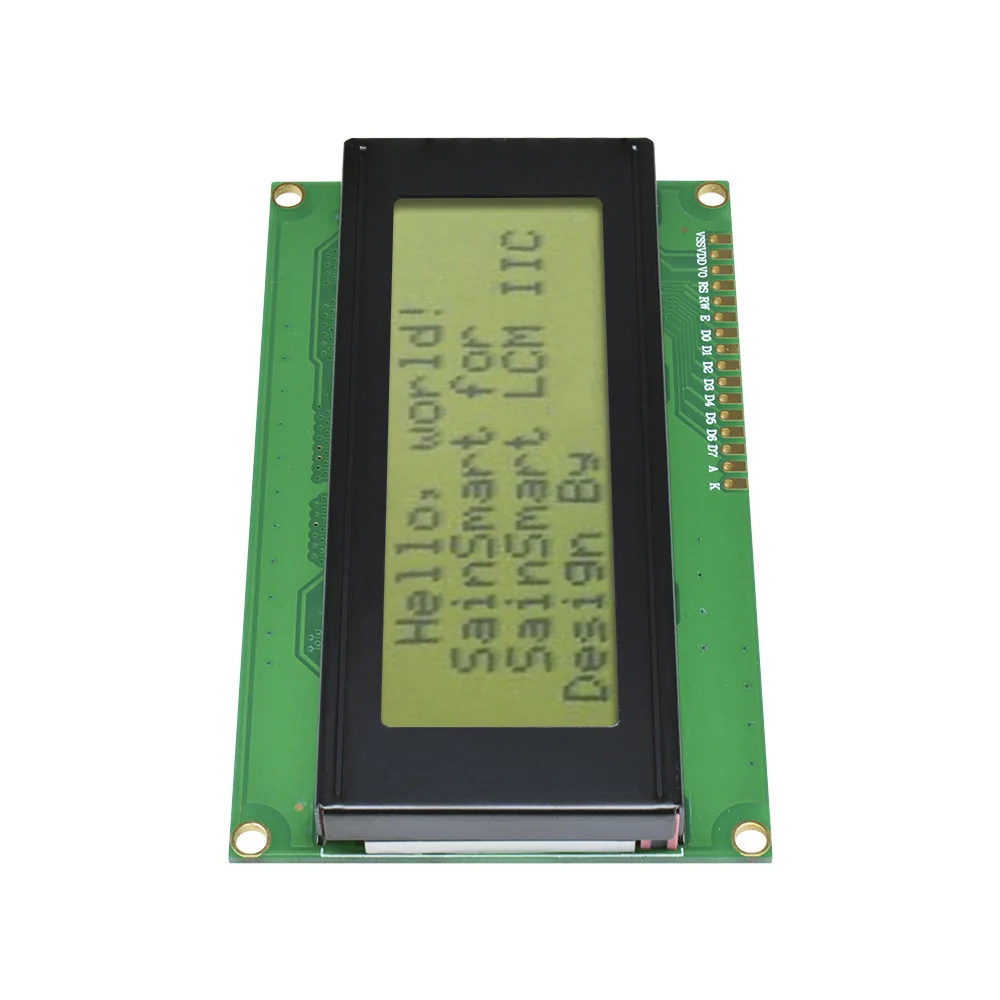 LCD2004 IIC/I2C جهاز مراقبة بشاشة إل سي دي 2004 20X4 5 فولت حرف أصفر أزرق شاشة الخلفية LCD2004 IIC I2C لاردوينو شاشة LCD