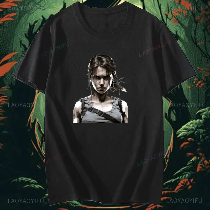 Tomb Raider Lara Croft Adventure Game Film Graphic T Shirts Woman Man Cotton Tops Shirts for Boys Top T-Shirts Fashionable