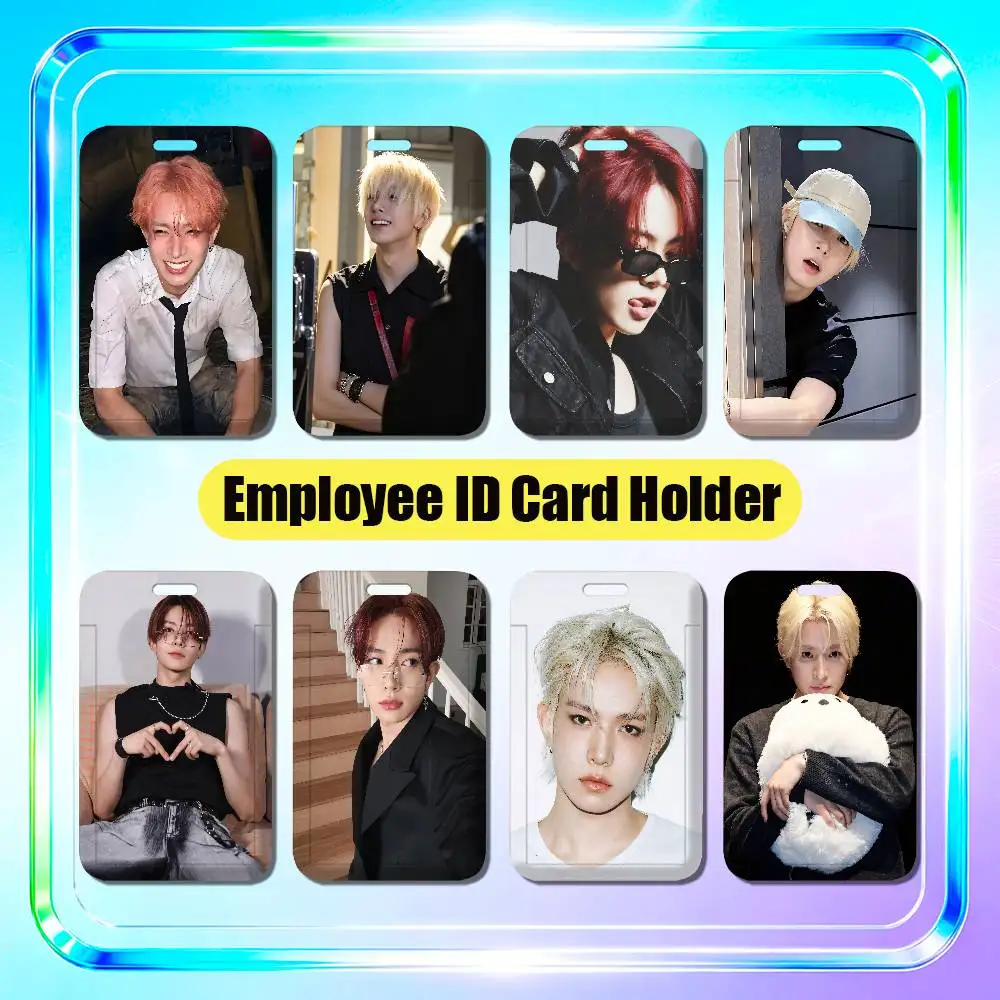 For EVAN RIDE OR DIE Lee Heeseung Employee ID Card Holder Office Badge Work Student Bank Credit Hard Holders Case Shell