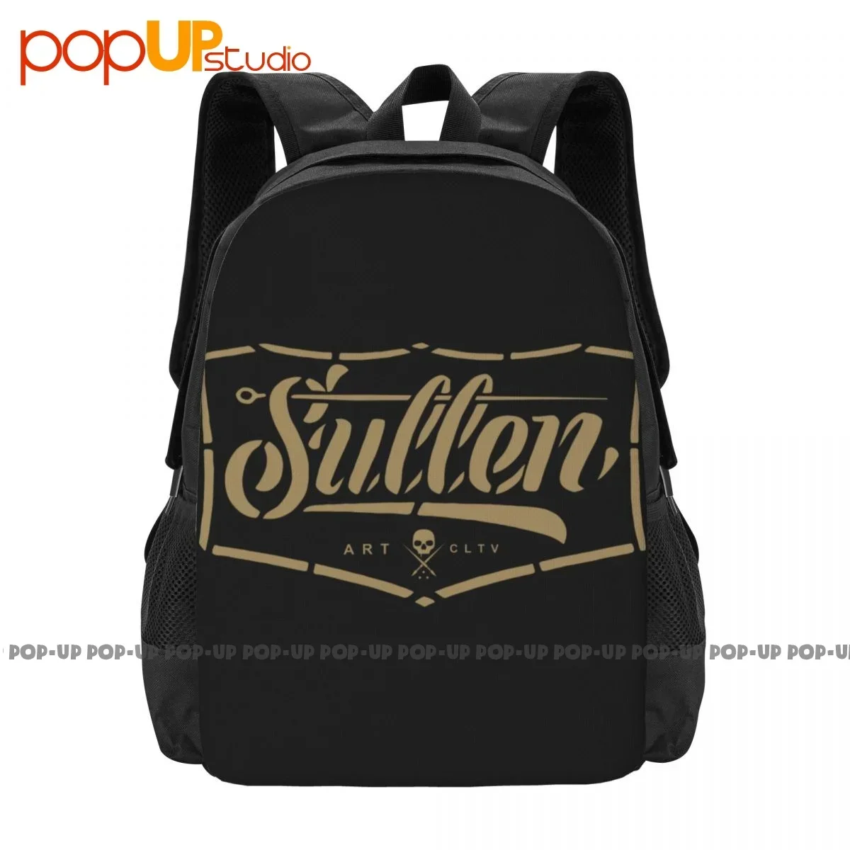 Sullen Art Collective Stencil Biker Motorcycle Punk Backpack Large Capacity Fashion Beach Bag