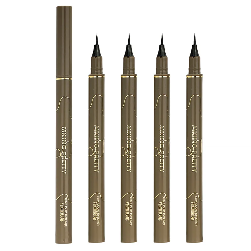 Sneldrogende Vloeibare Eyeliner Pen Ultrafijne Matte Waterdichte Zwartbruine, Blijvende Liggende Zijderups Onderste Wimper Potlood Schoonheidsmake-Up