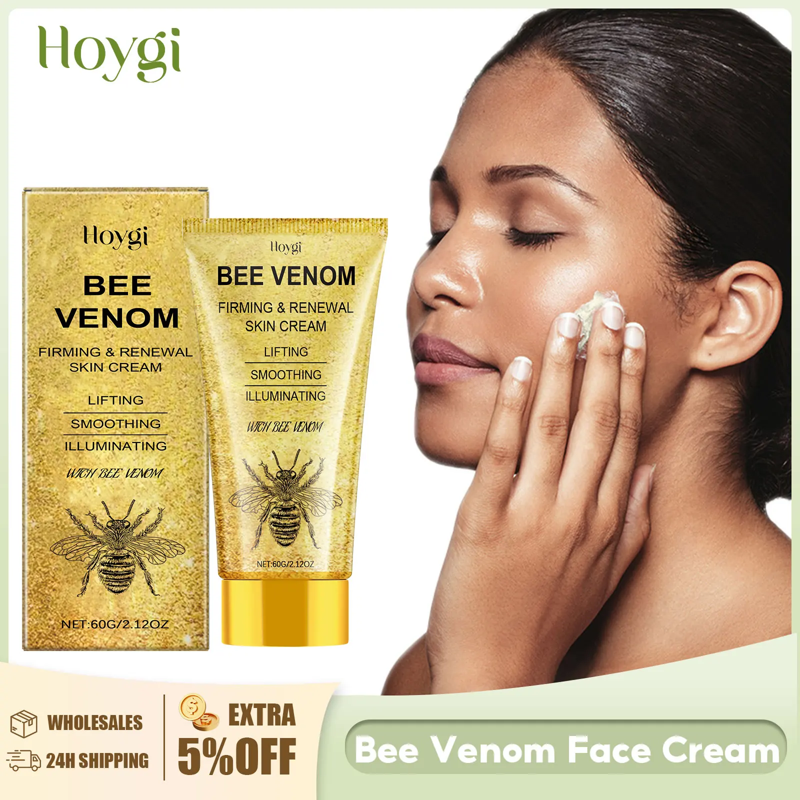 

Bee Venom Face Cream Firming Lifting Fade Fine Line Improve Sagging Skin Increase Elasticity Tightening Nourish Facial Skin Care