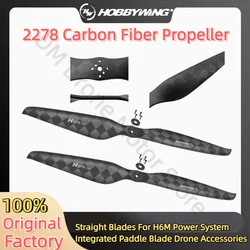 Hobbywing 2278 Carbon Fiber Propeller High Efficiency Straight Blades For H6M Power System Integrated paddle Blade Drone Parts